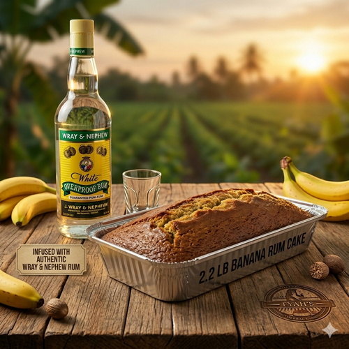 Fyah's Banana Rum Cake